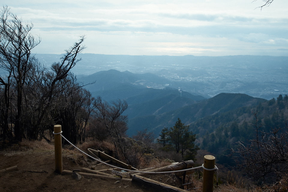 不動尻の分岐からの景色。