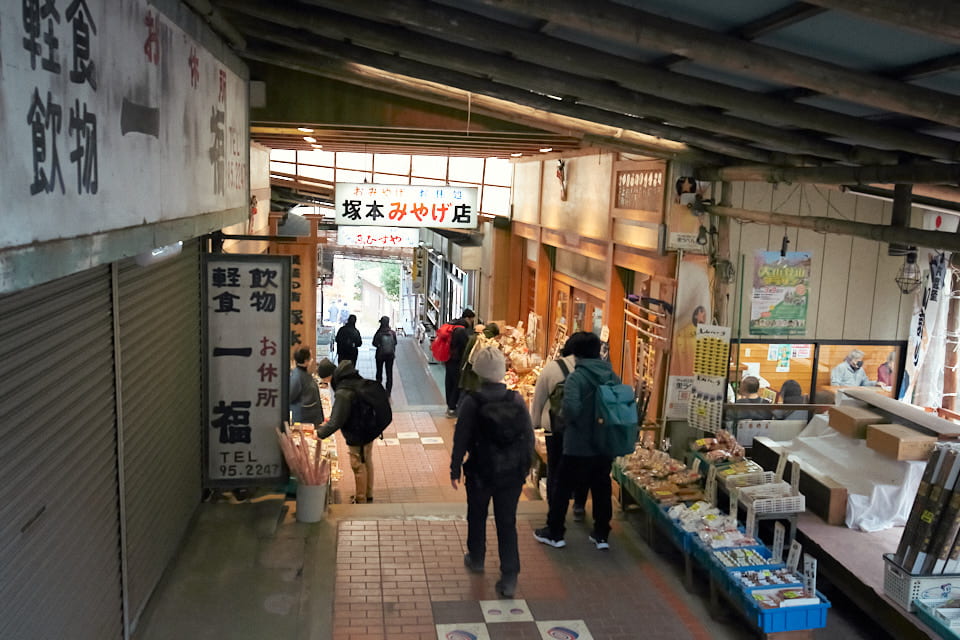 大山のこま参道を降る。