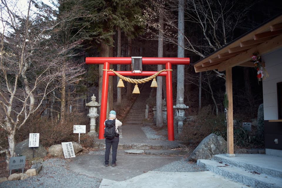 石割神社の鳥居。