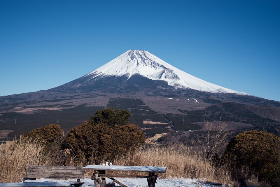 馬ノ背見晴台から見た富士山。