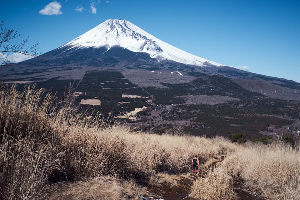 十里木高原から見た富士山。