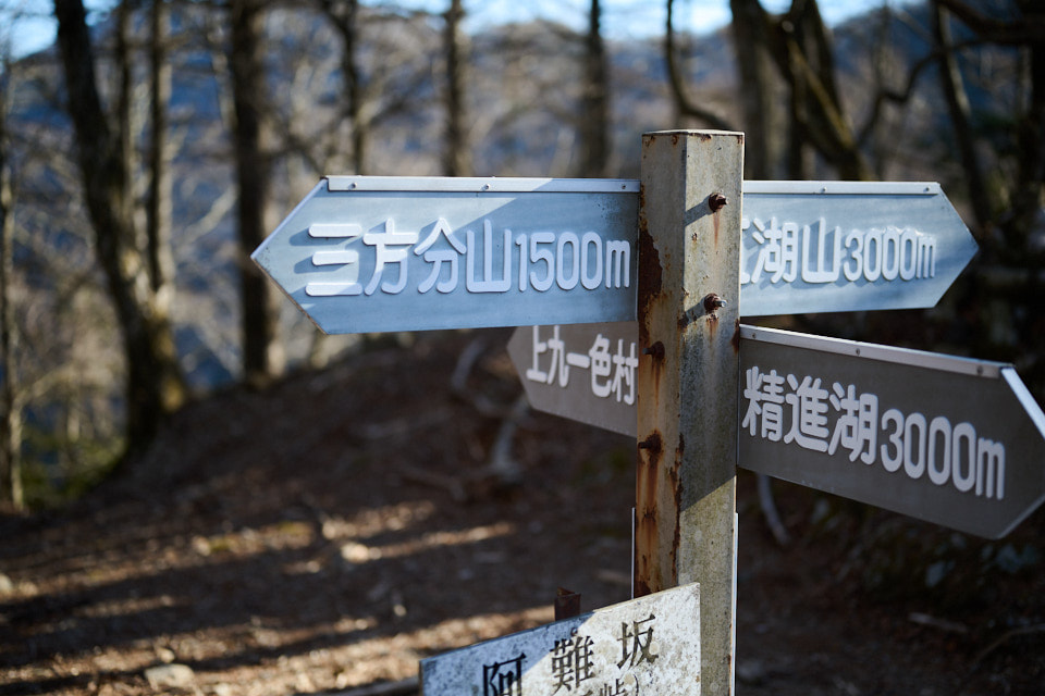 m表記の道標