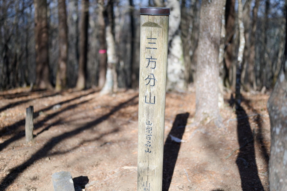山梨百名山の標柱