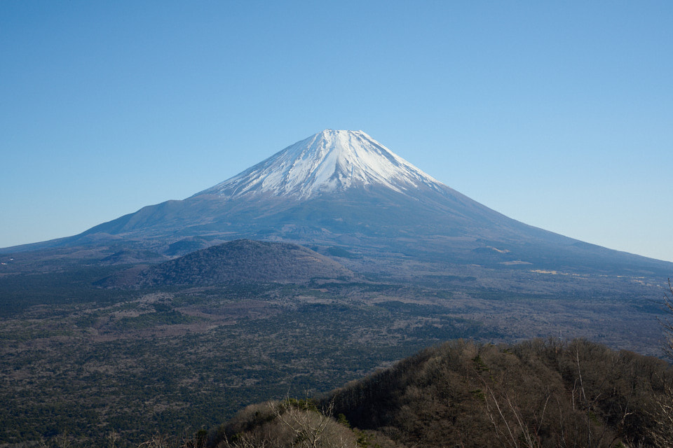 パノラマ台から見た富士山,大室山