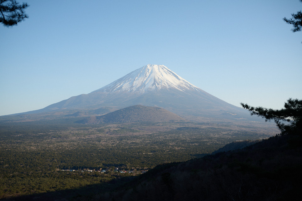根子峠からの休憩スペースでも富士山が見れました