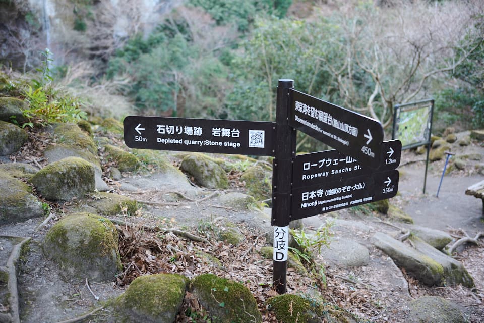 鋸山の分岐