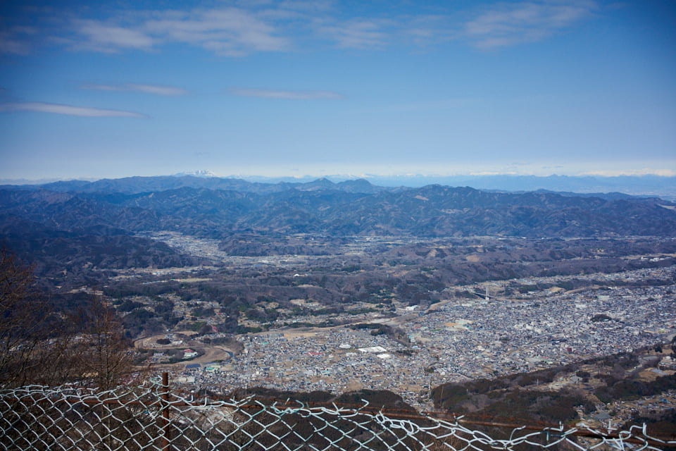 武甲山展望台からの景色、左手方向