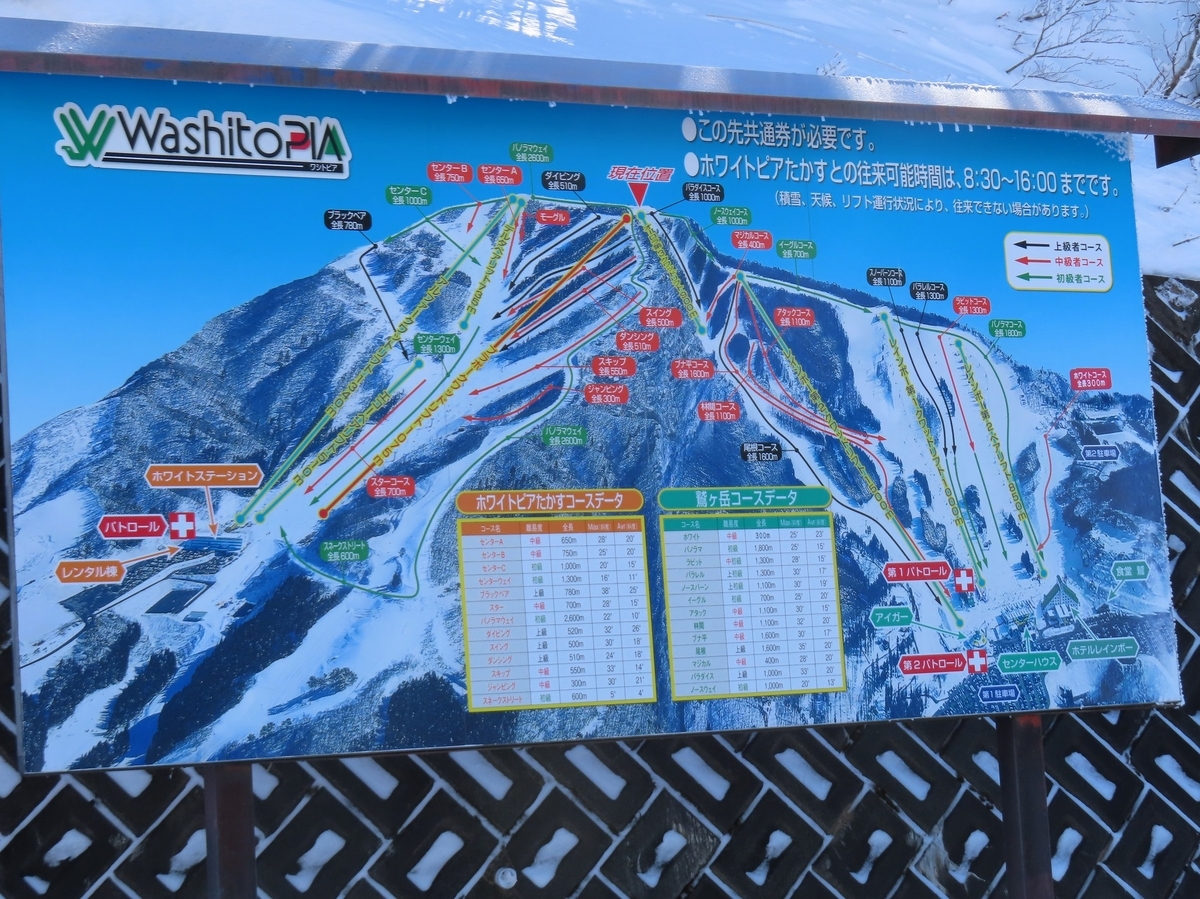 鷲ヶ岳スキー場滑走記 - スキー場滑走ブログ2