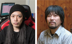 ▲ガジェット通信 生放送テクニカル・ディレクターの佐々木繁氏(左)と機材コーディネートおよび会場の設計を担当したセカンドトリップの間瀬哲史氏(右)