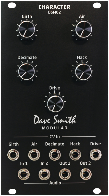▲写真② DSM02のオーディオ入出力。デュアル・モノで使用する際に、“Out 1”を“In 2”へ入力したりすると、よりエフェクティブな出音が得られそう