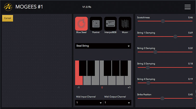 ▲画面①　専用プラグイン。MIDIの送受信にも対応しているので、別の音源の音色を使ったりMIDIコントローラーで操るなど、アプリよりも高度なことが行える