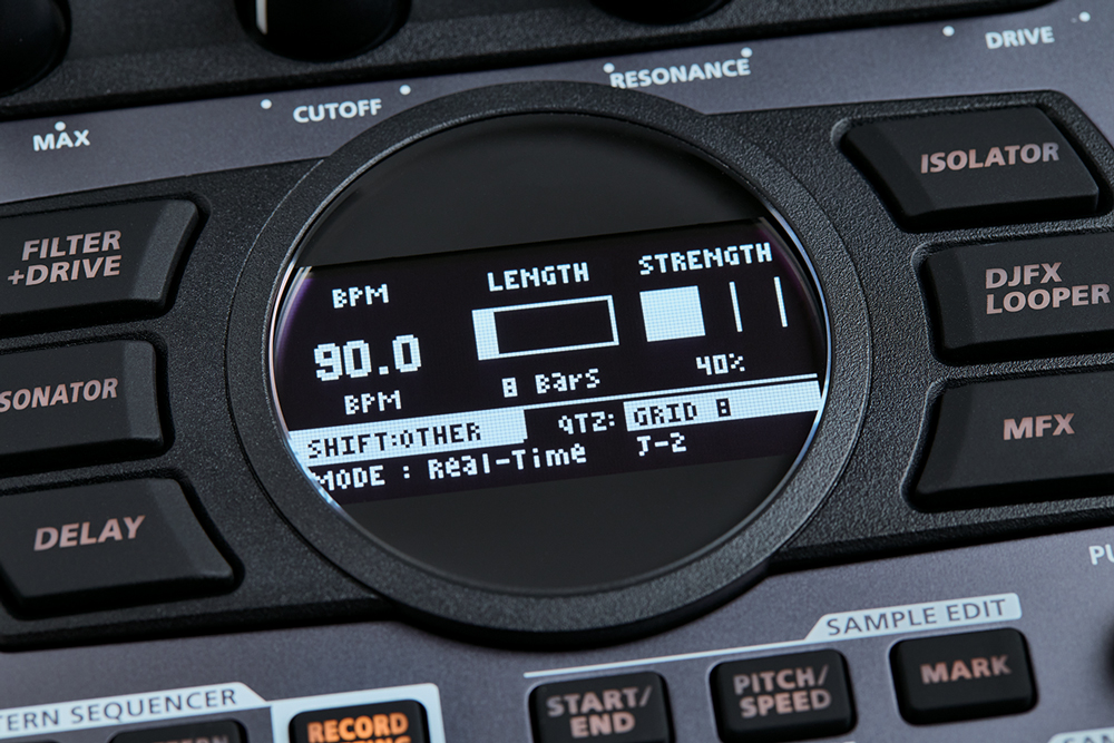 PATTERN SEQUENCERのRECORD SETTING画面