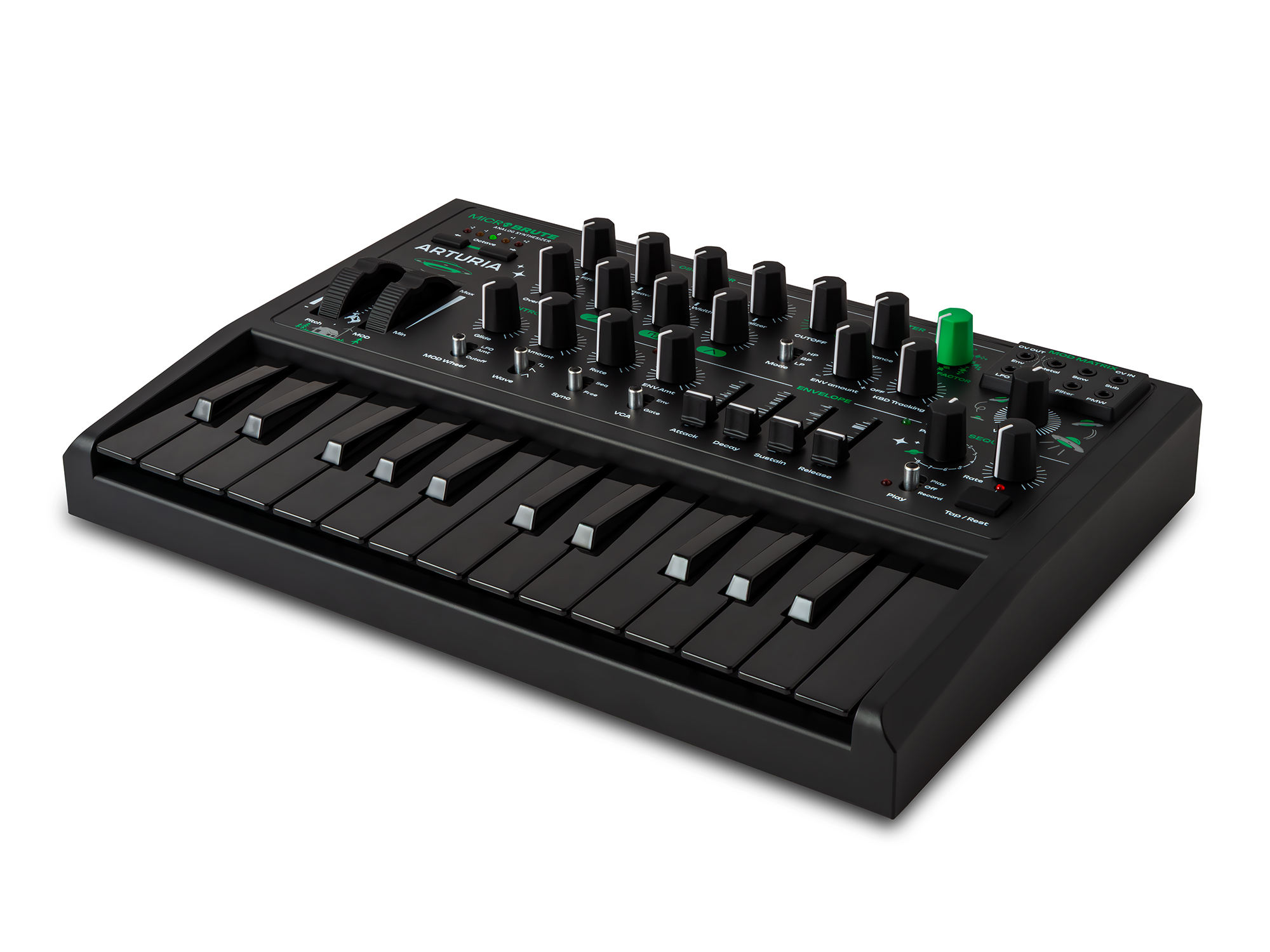 ARTURIA MICROBRUTE アナログシンセサイザー Arturia、パッチング可能な25鍵モノフォニック・アナログシンセ