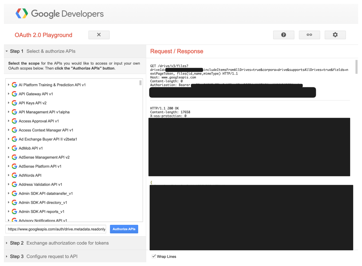Google Drive API で共有ドライブのデータをとってくる (w/REST API