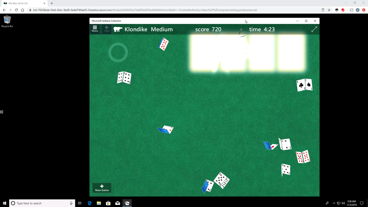 f:id:socho966:20191103144218p:plain Windowsに接続できてクロンダイククリアしたところ
