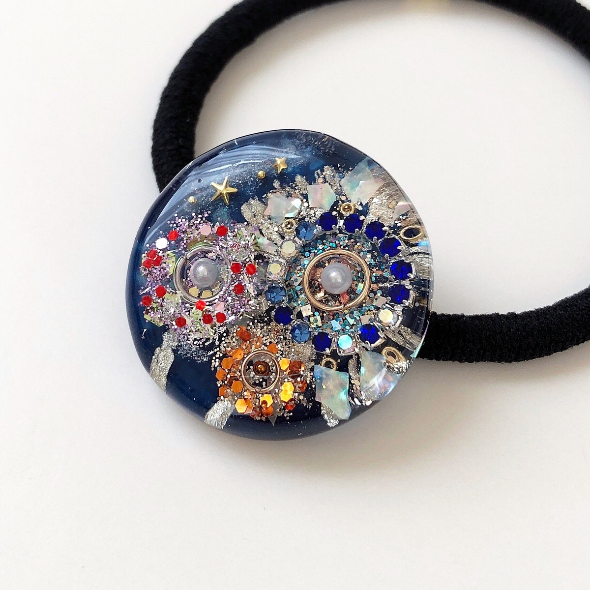 花火の季節 レジン ヘアゴム 0c57f292fd97036bcf83f2d22aa099