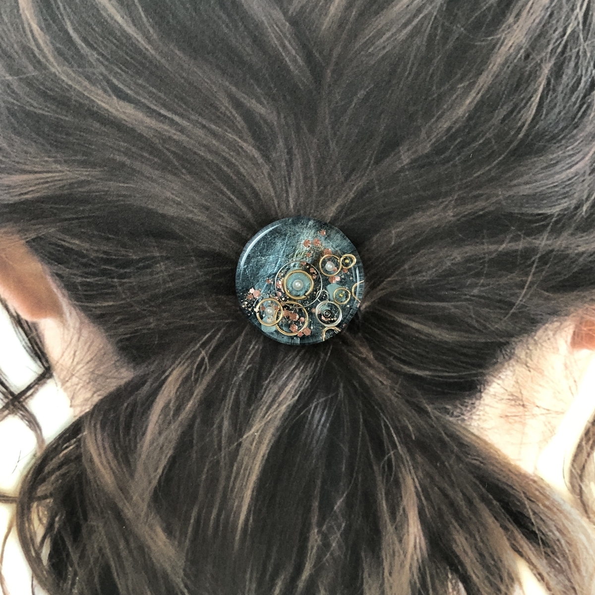 カヤ　　☪︎⋆☽様　6.3花　レジンヘアゴム　カエル　雨 カヤ ☪︎⋆☽様 6.3花 レジンヘアゴム カエル 雨