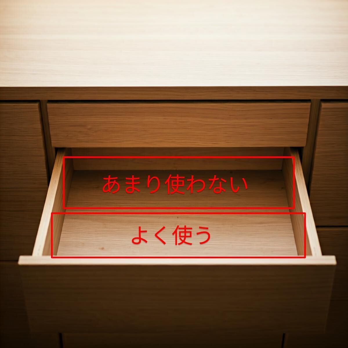 収納の基本的な考え方を説明した画像