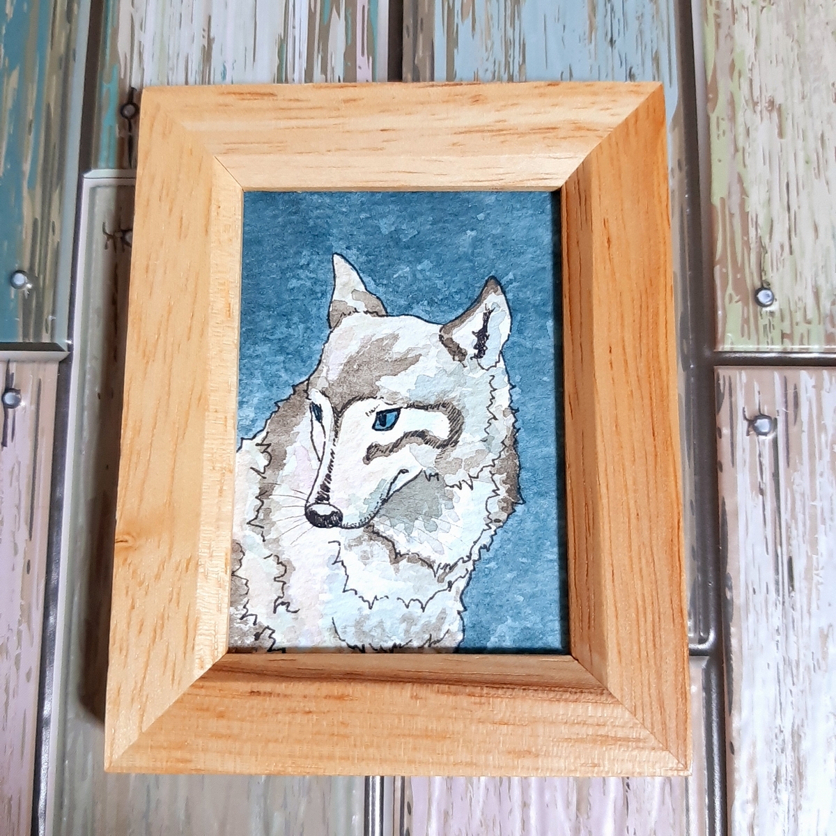 水彩画576枚目｢睨むオオカミさん｣ - sola-chan's blog