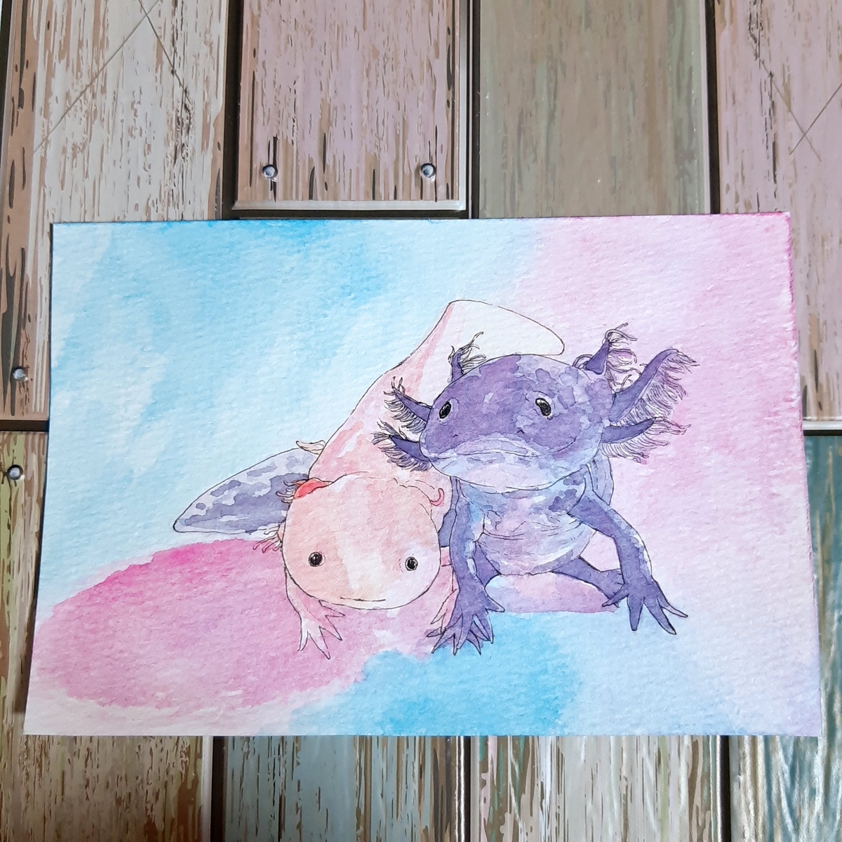 Watercolor Magic: Fan Brush Sky & City Lights at Dusk