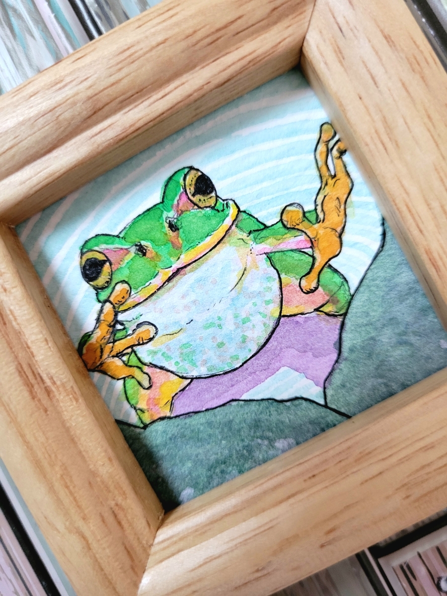 水彩画1127枚目｢カエルさんの幻術｣ - sola-chan's blog
