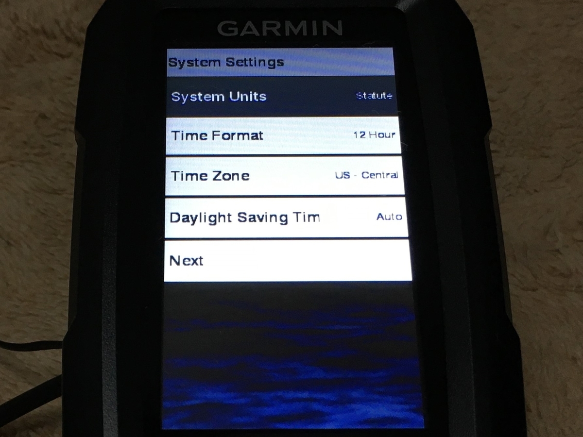 ストライカー4の初期設定で単位系を選ぶ