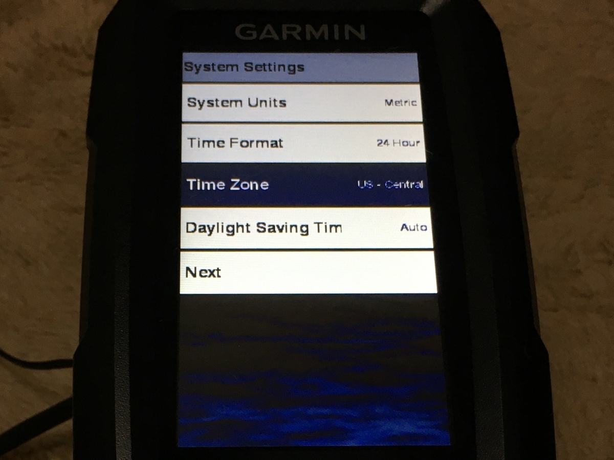 ストライカー4の初期設定でタイムゾーンを選ぶ