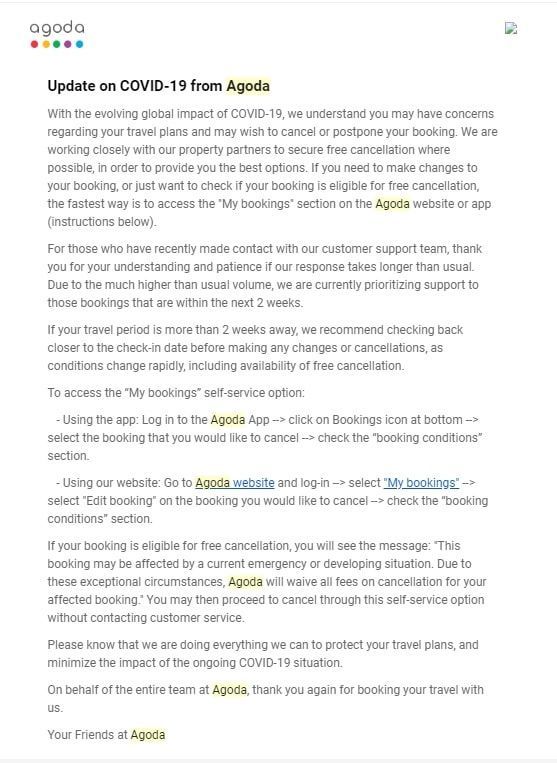 Agoda 問い合わせ不要 1分で無料キャンセルする方法 新型コロナウィルス特別対応 アラサーolひとりたび Agoda 問い合わせ不要 1分で無料キャンセルする方法 新型コロナウィルス特別対応 アラサーolひとりたび
