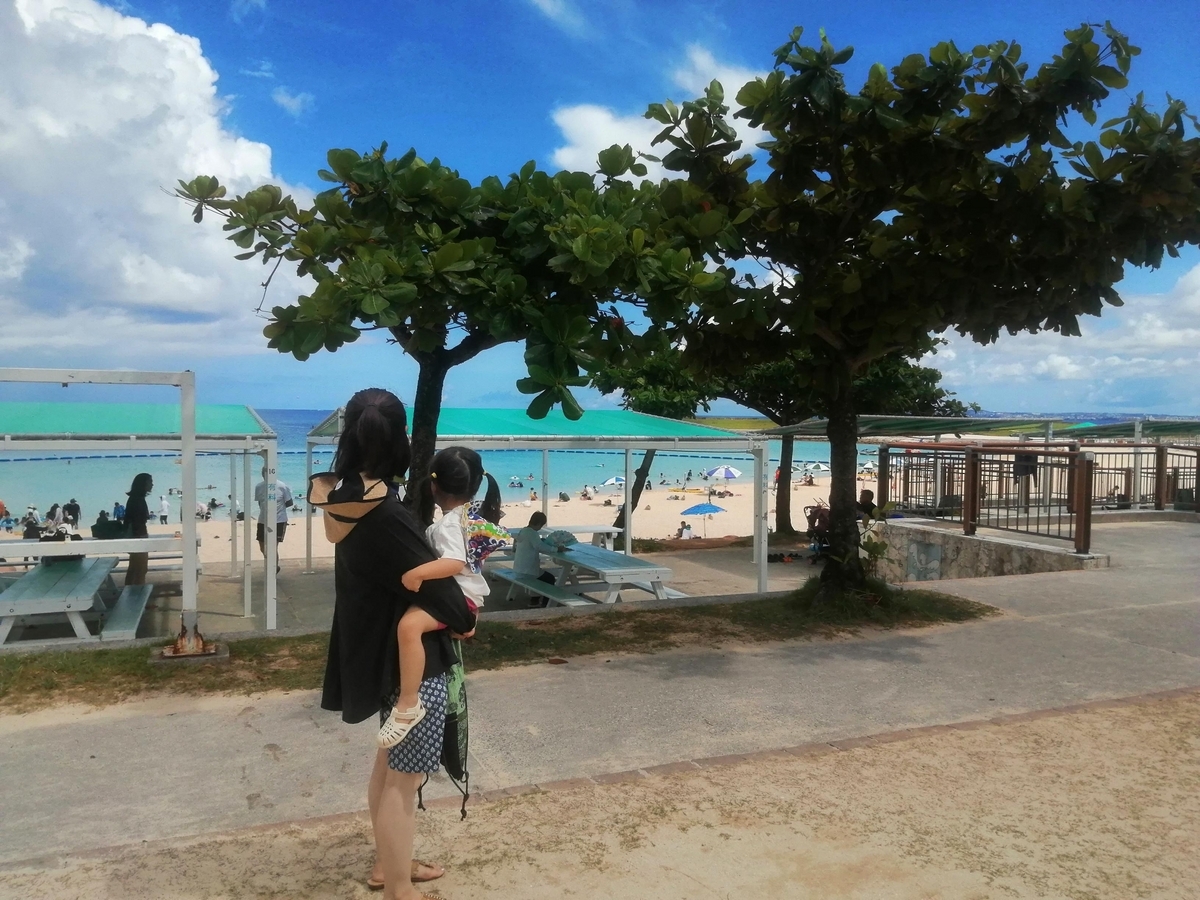 妹母娘とﾜﾀｼの沖縄旅日記🍍2023夏】3歳の姪っ子生まれて初めての海水浴