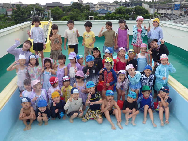 1年生プール 園生幼稚園のブログ