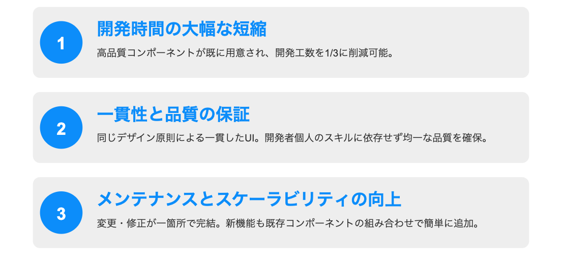 UIライブラリの3つのメリット