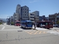 [路線バス][バス停]魚津駅前に集結した魚津市民バス