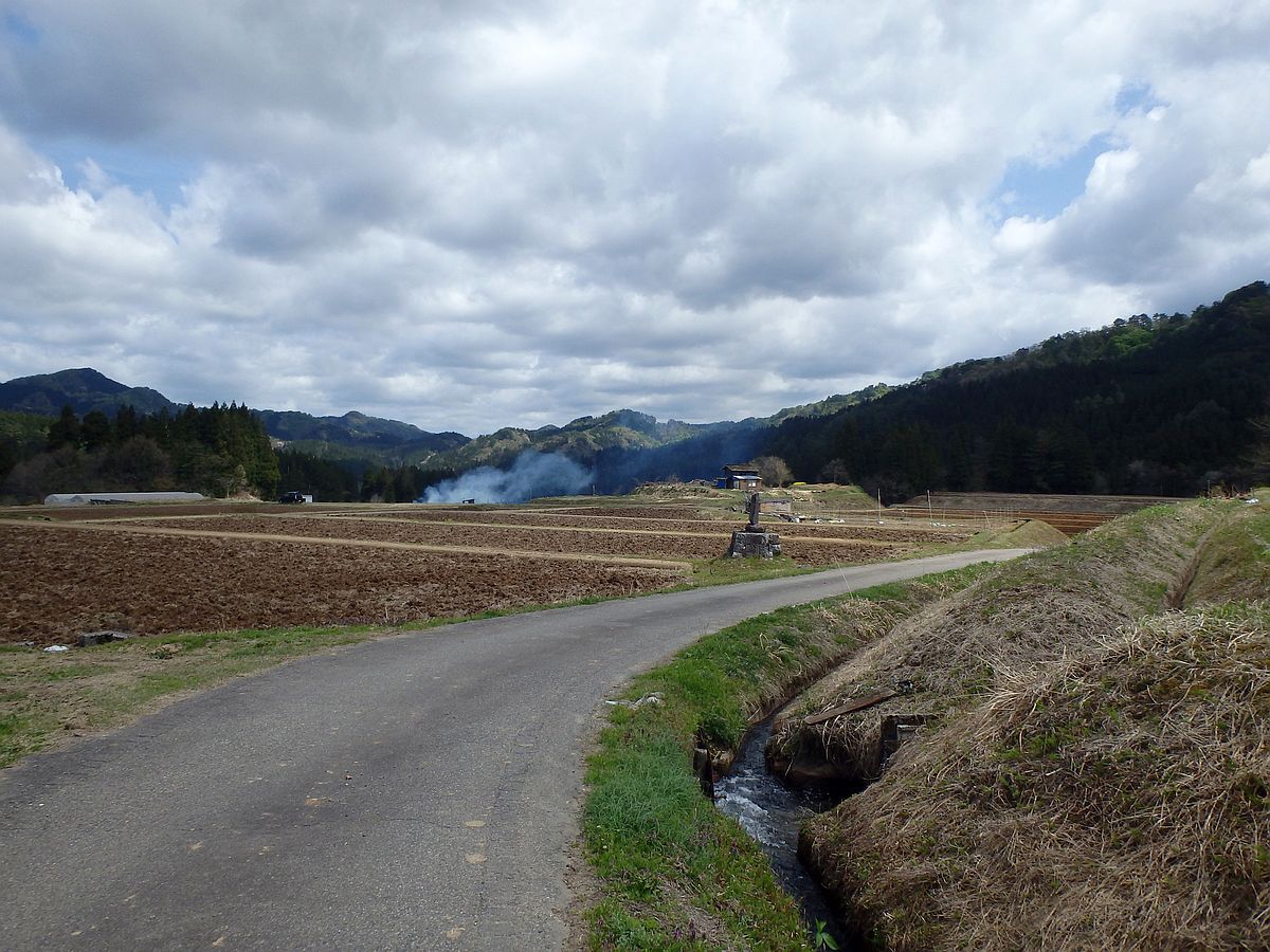 村上市大毎にて