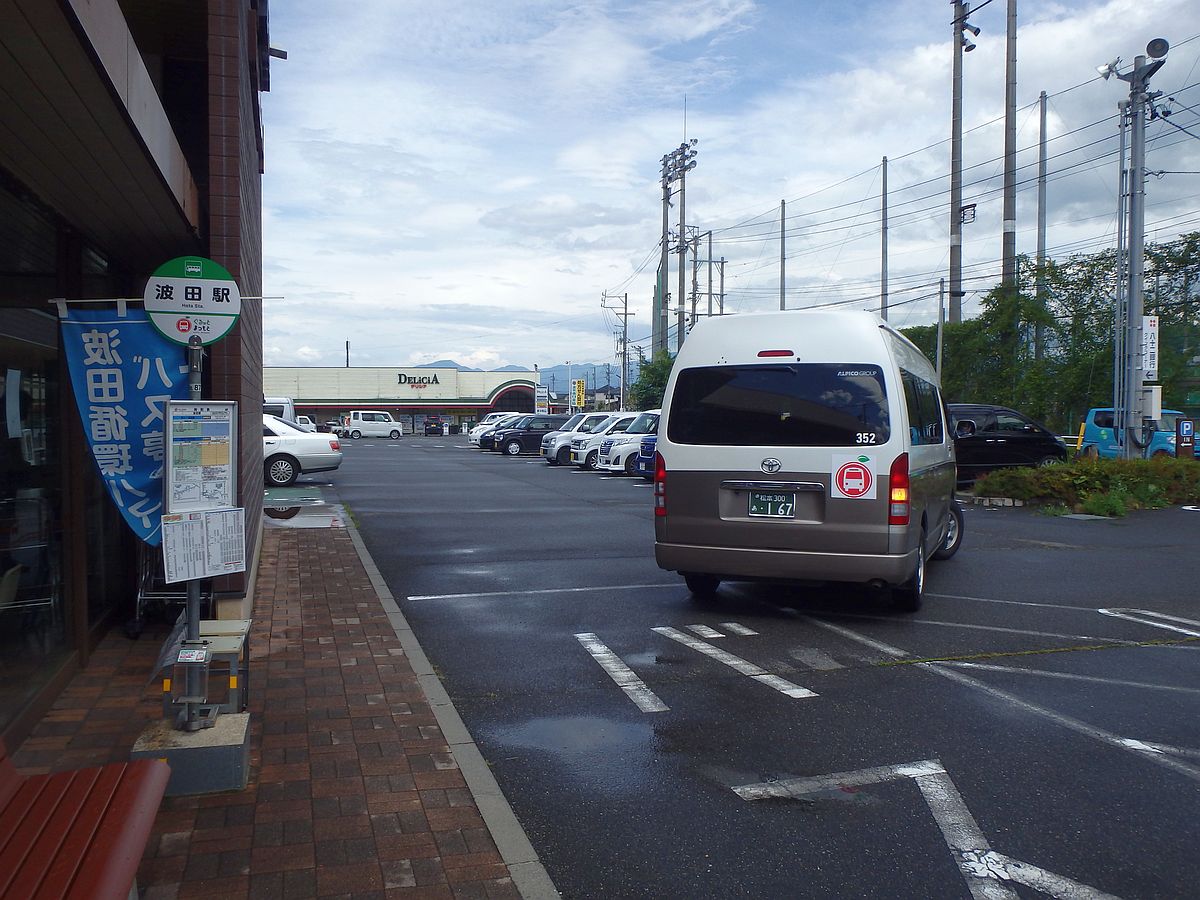 波田駅にて