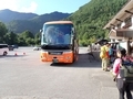 [路線バス][バス停]乗鞍高原観光センター到着直後のバス