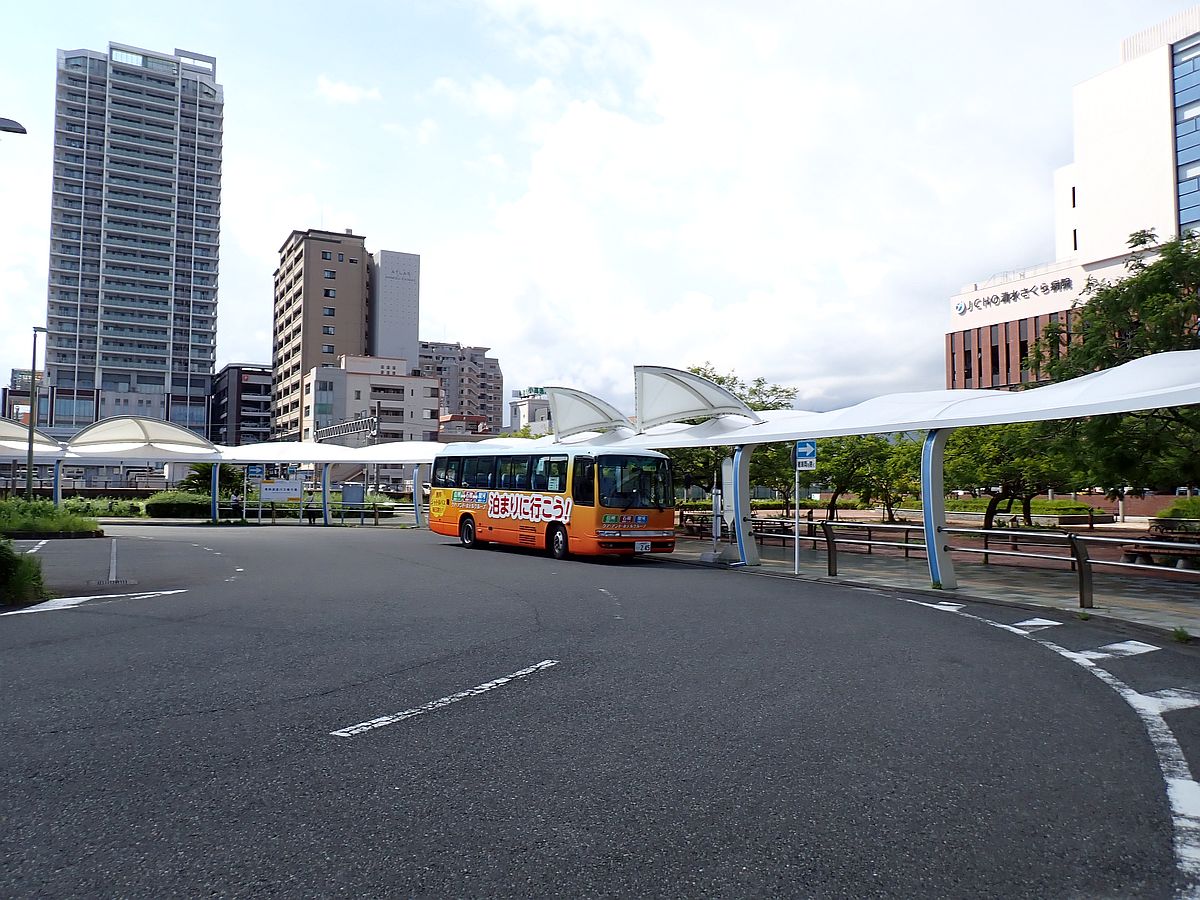 クア・アンド・ホテル 駿河健康ランド行 清水駅(東口)にて