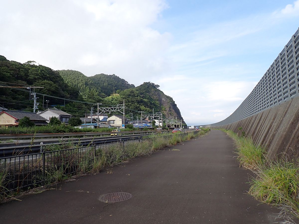2車線近い幅の歩道