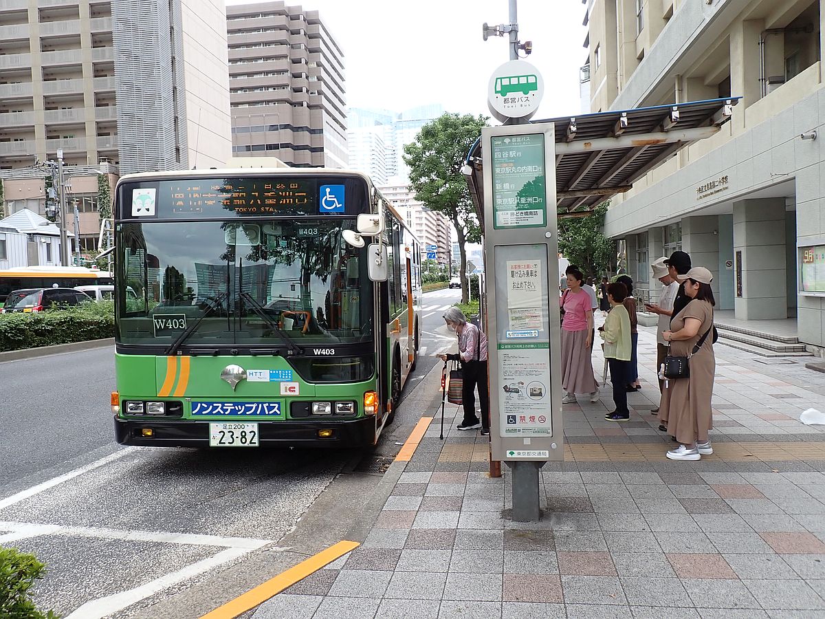 勝どき橋南詰にて