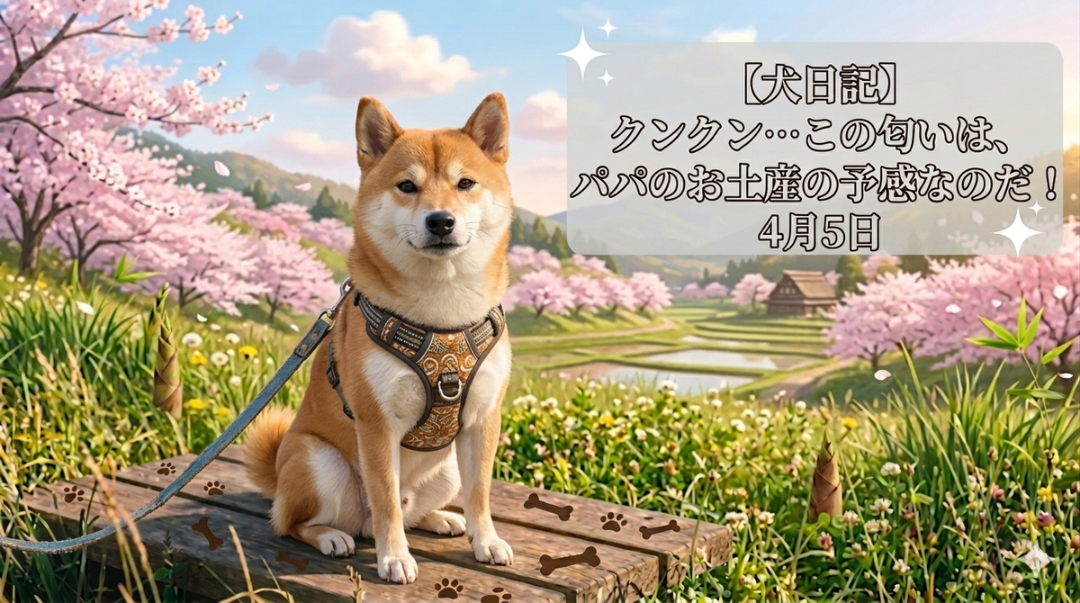 春の散歩を楽しむボク
