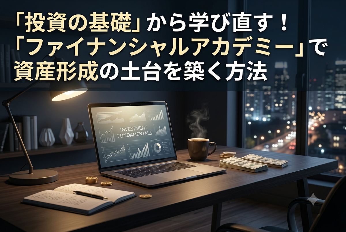 投資の基礎」から学び直す！「ファイナンシャルアカデミー」で資産形成