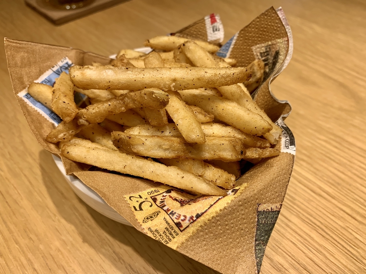 北斎麦酒醸造所のビール屋さんのスパイスフライドポテト