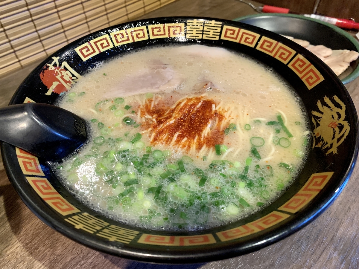 一蘭のラーメン