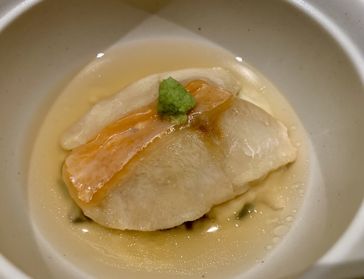 界（かい）山口長門の湯葉饅頭金目鯛包み