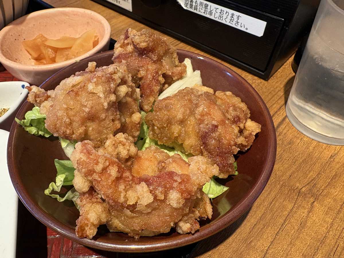  大戸屋 巣鴨店のミニ香味唐揚げ