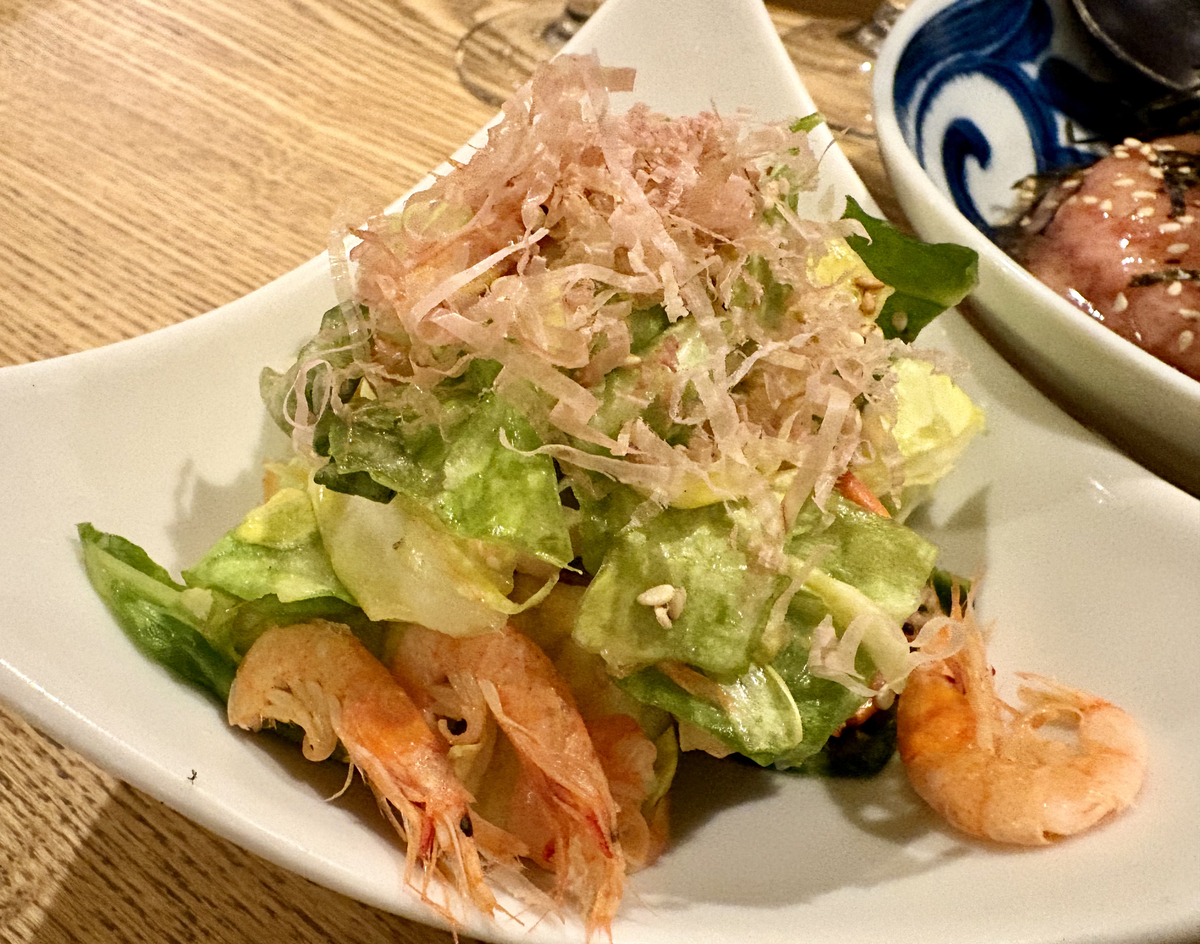 天ぷら天寅 ミッドタウン日比谷店の春キャベツと桜エビ