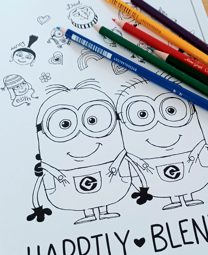 ミニオンズの塗り絵 塗り絵さんぽ