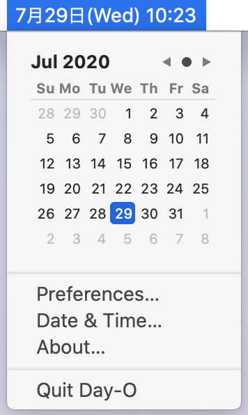 Mac用 デスクトップカレンダーアプリ Day-O 2