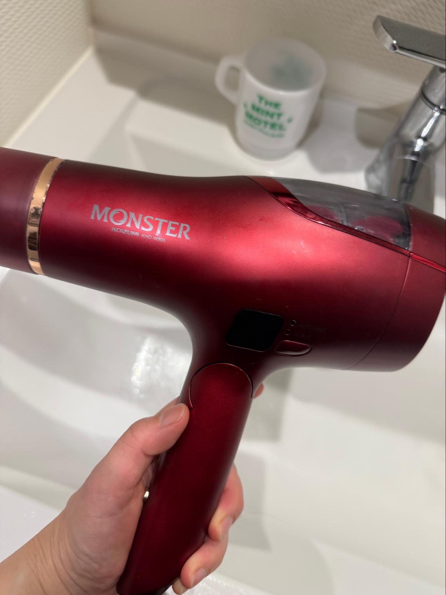 MONSTER ヘアドライヤー レッド ヨドバシ.com - コイズミ KOIZUMI ダブルファンドライヤー