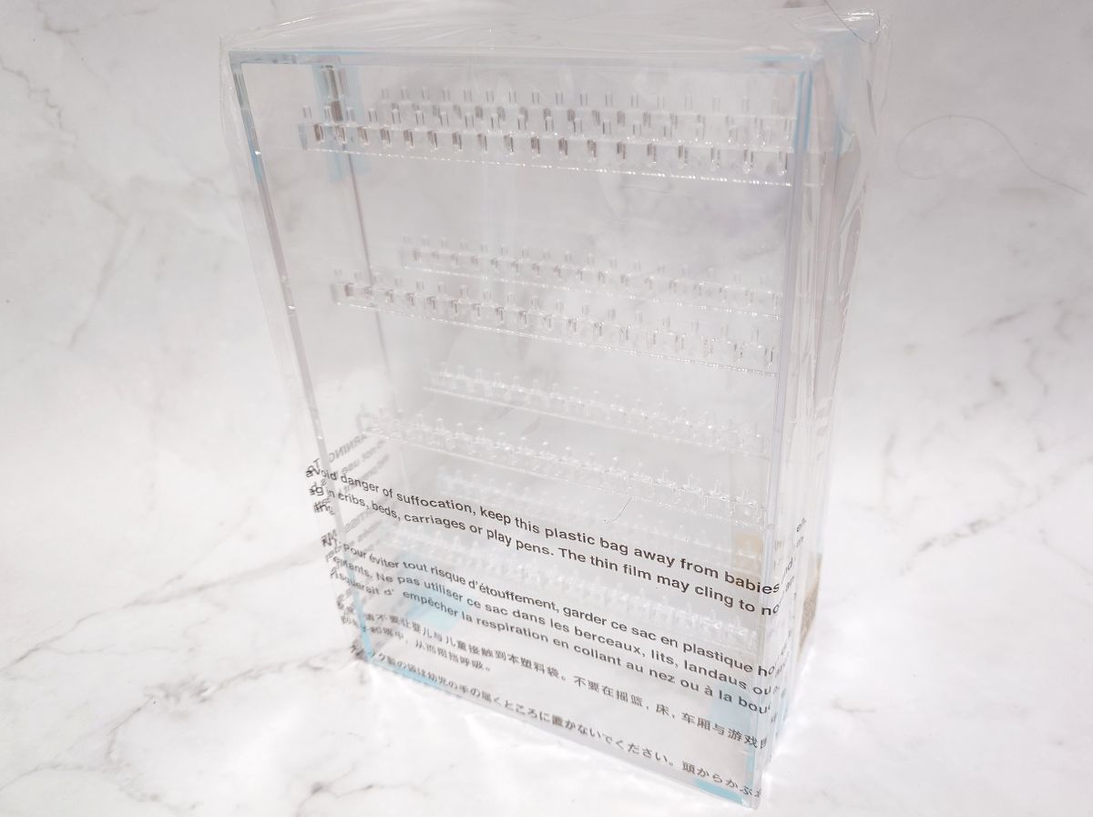 無印良品　アクリルネックレス・ピアスケース・見開きタイプの全体画像