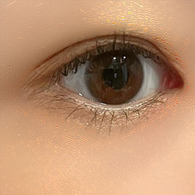 マスカラを塗った様子